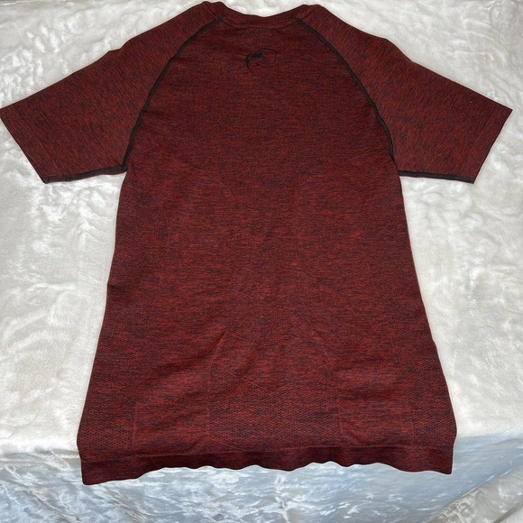Alphalete Men's Red Short Sleeve Crew Neck Stretch Pullover Activewear Top Sz S - Picture 4 of 7